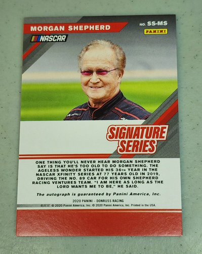 Morgan Shepherd Auto NASCAR 2020 Panini Donruss Signature Series - Picture 2 of 2