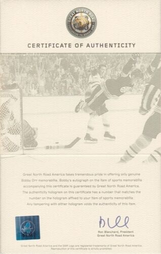 BOBBY ORR & BRAD PARK DUAL AUTOGRAPHED BRUINS RANGERS 16x20 PHOTO GNR COA - Afbeelding 2 van 2