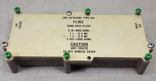 BAND PASS FILTER FL103 CWS 01P202094 TYPE 99X - Picture 1 of 6
