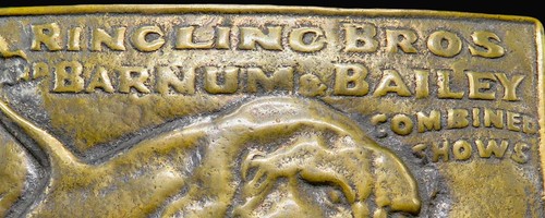 Ringling Bros Barnum Bailey Combined Shows Circus Vintage Belt Buckle - Picture 4 of 6