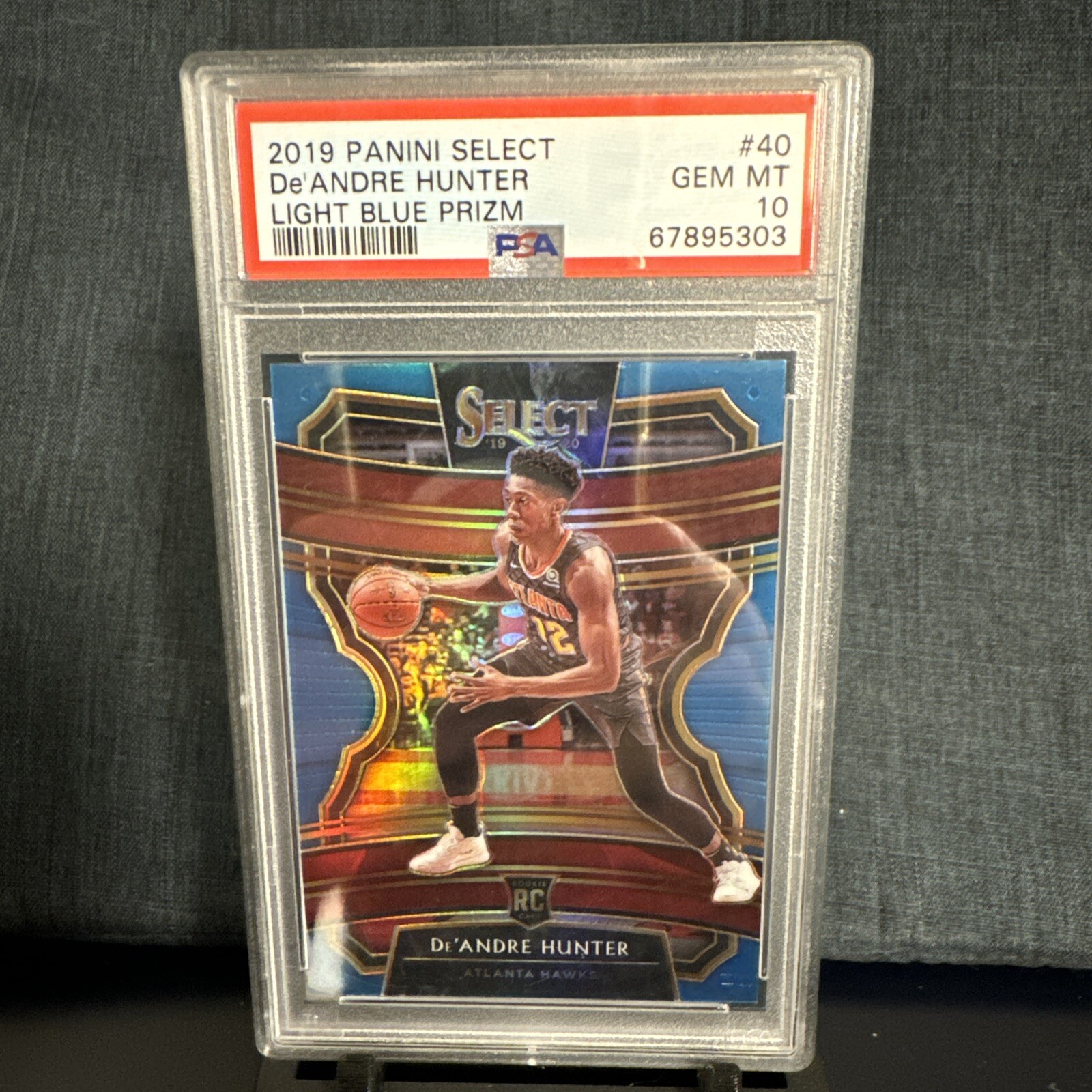 2019-20 Panini Select - Concourse Light Blue Prizm #40 De'Andre Hunter /299 (RC)