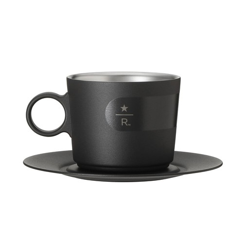 Starbucks Japan STANLEY Stainless Cup & Saucer Black 192ml - Picture 1 of 5