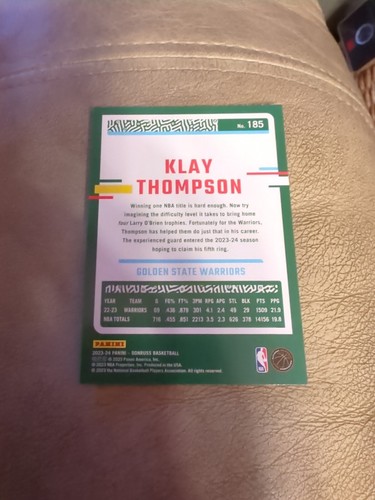 2023-24 Panini Donruss Klay Thompson #185 Golden State Warriors (A) - Picture 2 of 2