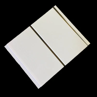 DBS 4 Gloss White Chrome Plastic PVC Cladding Bathroom Wet Wall Panels Ceiling