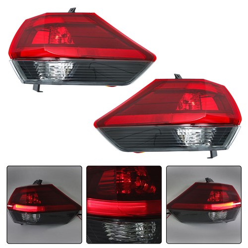 For 2017-2019 Nissan Rogue Red Lens Outer Tail Lights Rear Lamps Left&Right Side - Picture 2 of 9
