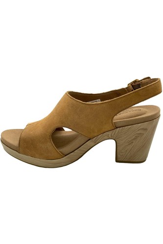 Sandalias de cuero o gamuza recortadas Rockport miel Vivianne - Imagen 4 de 5