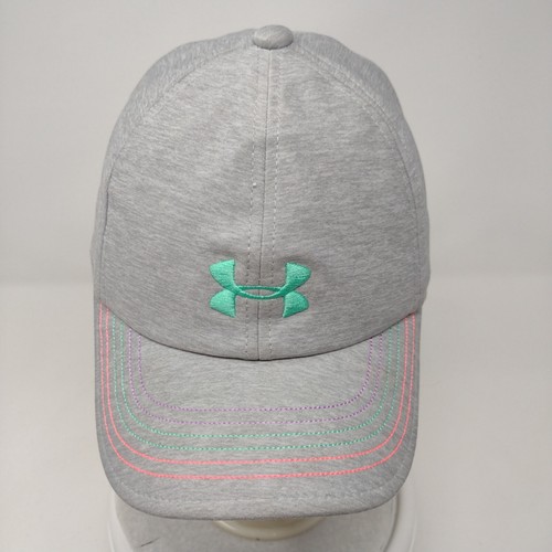 Under Armour Youth Strapback Hat Gray OSFA Free Fit Adjustable Embroidered - Picture 2 of 9