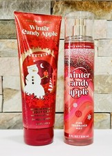 Bath and Body Works Winter Candy Apple Fine Fragrance Mist and Body Cream Set