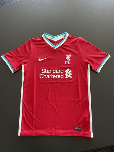 Liverpool FC⚽️2020 Nike Dri-Fit Youth T-Shirt Red/White Unisex Size L 147-158cm