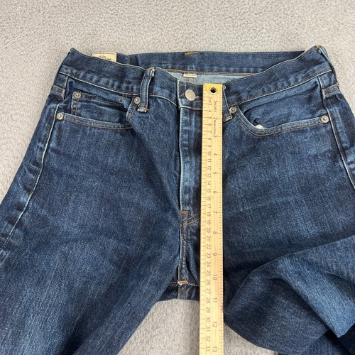 J Crew Jeans Mens 30x34* Blue Dark Wash 770 Straight Japanese Kaihara Denim - Picture 4 of 14