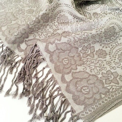 Large Paisley Floral Pashmina Scarf Wrap Plain Evening Shawl Long Cotton Scarves - Picture 383 of 734