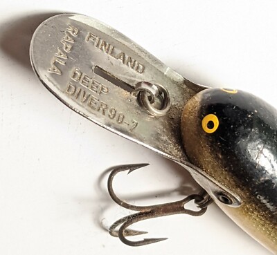 Rapala Deep Diver 90 Wood Lure W/metal Lip, Made in Finland Circa 1972 No  Box, Pre-owned in Excellent/like New/unused Condition 