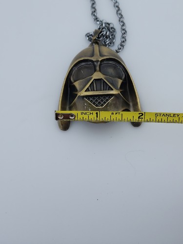 Darth Vader Helmet - Bronze Toned Pendant Necklace - 2012 Plasticolor Star Wars - Picture 10 of 10