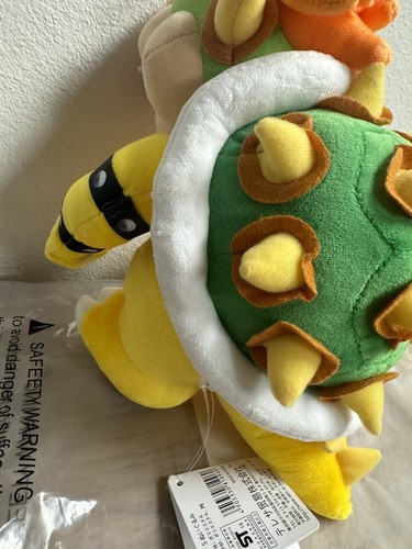 NWT Bowser Plush Figure 10in Nintendo Super Mario Bros Imported BRAND NEW - 第 9/14 張圖片