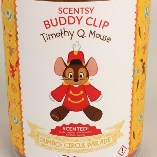 Scentsy Buddy Clip Disney Timothy Q Mouse Dumbo Circus Parade Scent NEW Kids - Picture 2 of 4