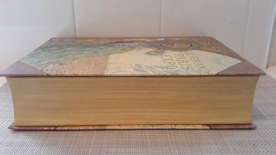 Punch Studio Le Grand Paris Expo Keepsakes Trinket Box 11x8x3" Peacock EUC - Image 4 of 4