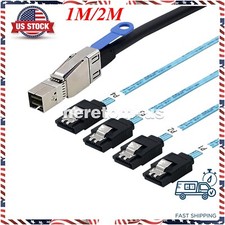 MINI SAS HD SFF-8644 with IC to 4 SATA 7P Server Date Hard Drive Cable 1M 2M