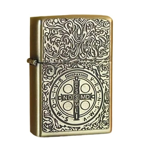 Retro Chinese Lighters Embossed Bronze Kerosene - Picture 14 of 27