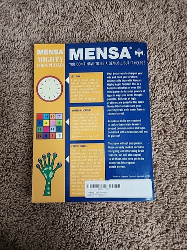 Mensa Mighty Logic Puzzles - Foto 2 di 2