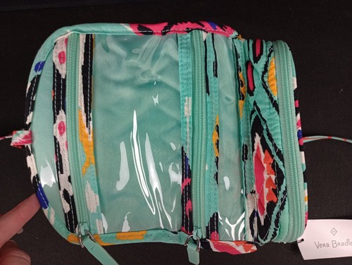 Vera Bradley Teal Aqua PUEBLO PATTERN Cloth Jewelry Case NWT - Picture 5 of 12