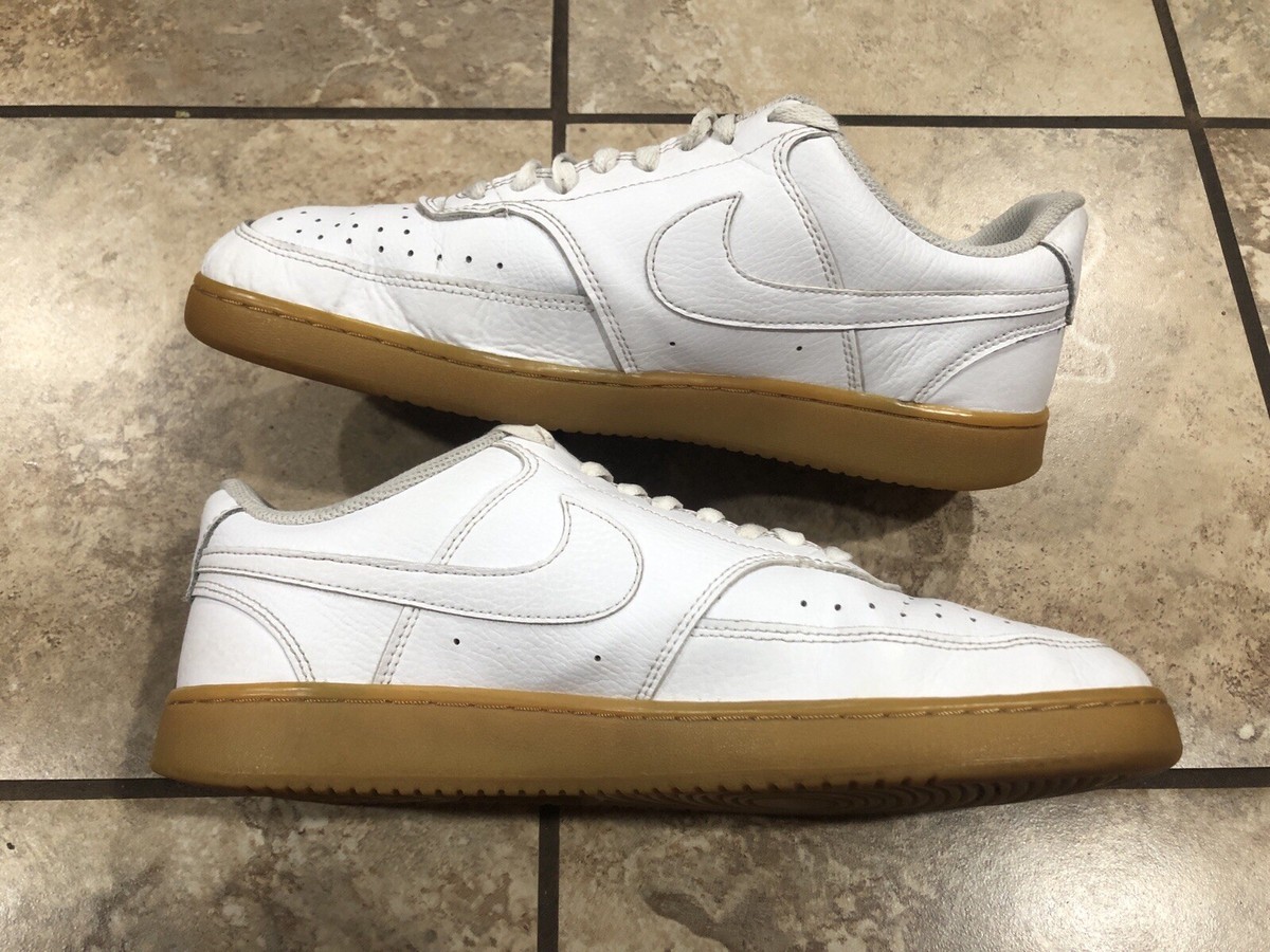 Nike Court Vision Low Gum Leather Sneakers DG4 White CD5463