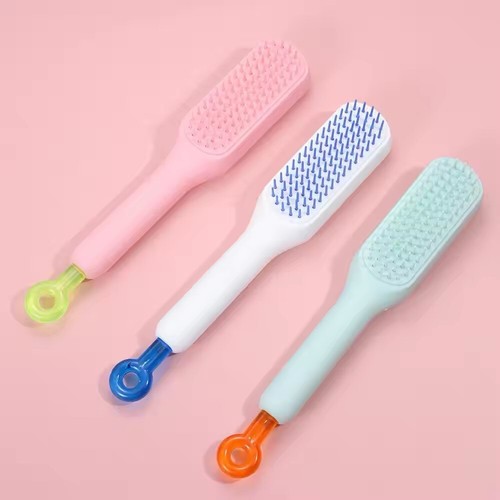 Self Cleaning Hair Brush One key Cleaning Anti Static Hair Smoothing Comb - Picture 1 of 7