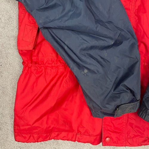 Helly Hansen Jacket Men's Medium Red Blue Full Zip Packable Hooded Windbreaker - Picture 14 of 22