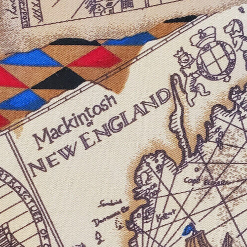 "MACKINTOSH OF NEW ENGLAND ~ HERREN DAMEN UNISEX ASCOT SCHAL ~ 1600er KARTE ~ 59" - Bild 2 von 4