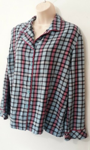 Victoria's Secret VS Flannel Plaid Button Down Long Sleeve Sleep Shirt SZ Small - Picture 9 of 9