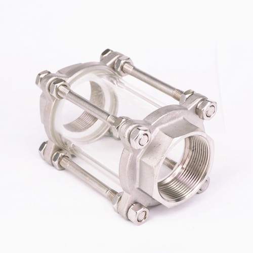 1/2" -2" BSPT NPT Female 304 Stainless Steel Flow Sight Glass Diopter 85 PSI - Picture 27 of 28