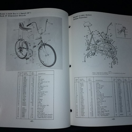 Vintage Murray 1973 service parts catalog Tricycle pedal car wagon bicycle bike - Picture 9 of 14