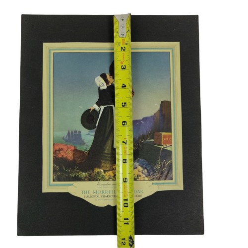 VTG 1937 Cutout Morrel Calendar Immortal Characters of Literature Evangeline &.. - Picture 4 of 4