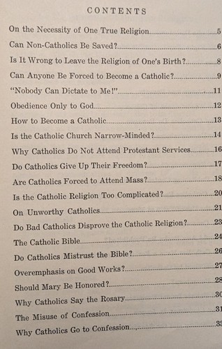 1955 Vintage Booklet "Answers To Favorite Questions Of Non-Catholics" 64 Pages - Picture 3 of 5