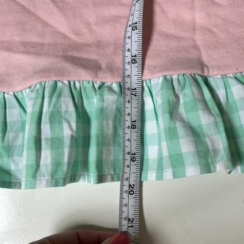 Vineyard Vines Girls Size 14 NWT Pink Green Long Sleeve Ruffle Hem Sweatshirt - Picture 5 of 7