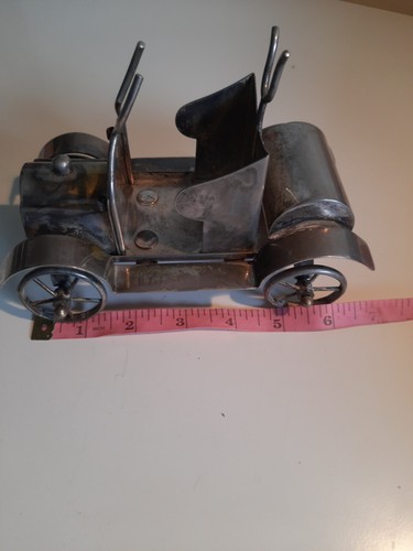 Handgefertigtes versilbertes altes Automodell einzigartig, selten Vintage - Bild 13 von 17