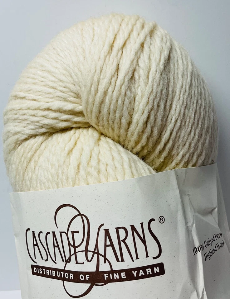 Unidad de lana ecológica en cascada de 1 Highland peruano sin teñir 8010 nueva 478 yardas Foto 2 de 4