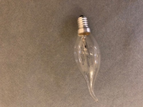 SES/E14 Small Edison Screw Clear Bent Flame Chandelier Candle Bulbs 40w x10 - Picture 7 of 7
