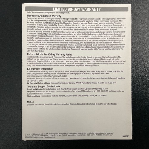 Dead Space 2 PS3 PlayStation 3 solo manual de instrucciones - Imagen 4 de 4