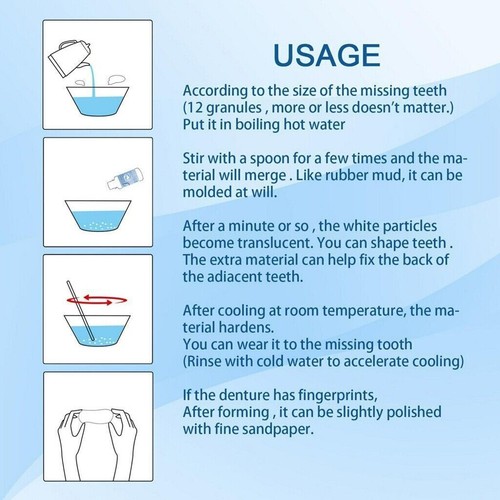 Temporary Tooth Repair Beads for Missing Broken Teeth, Dental Tooth Filling - Picture 5 of 12