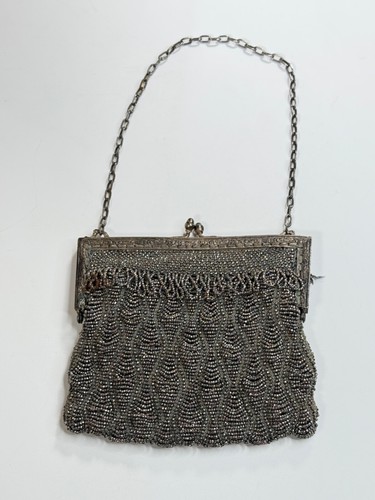 Stunning Antique Steel Micro Bead Purse -- Fix me -- DIY - Picture 10 of 23