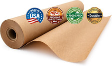 Brown Butcher Paper Roll (17.75 Inches X 100 Feet), Unbleached, Unwaxed & Uncoat