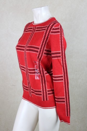 Charter Club New Womens Red Sweater Ravishing Red Combo Petite Size PP NWT R7F2 - Picture 4 of 4