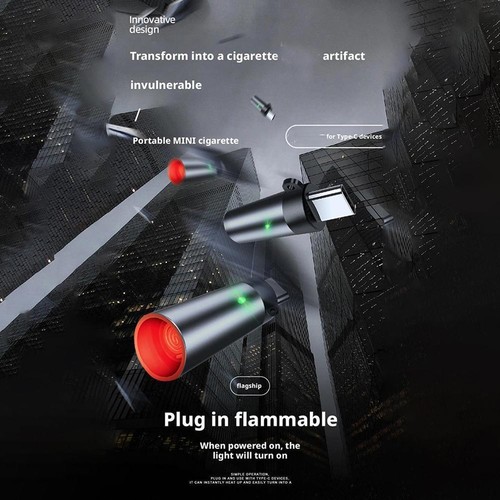 Electric For Lighter - USB C For Lighter, Flameless Men's Windproof, Gift A M0H9 - Photo 15/15