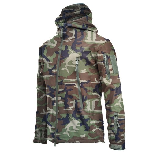 Men's Water Resistant Zip Up Fleece Lined Hooded Coat Windbreaker Rain Jacket - Bild 15 von 23