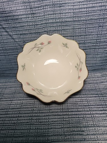 LENOX ROSE MANOR PINK DISH JEWELRY DISH TRINKET CANDY NUTS DISC. PATTERN - Picture 2 of 4