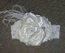 Persnickety Blossoms White Headband 7054 - Size Small - NIB
