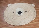 Rug Natural Jute Rug Round Teddy Design Jute Area Rug Modern Rug for Gift