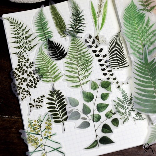 65pcs/Pack ferns plant vellum stickers green leaves Stickers T03 - Picture 6 of 10