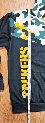 Green Bay Packers Hoodie Pullover Sweatshirt Half Camo Go Pack Go Large Unused - Picture 5 of 7