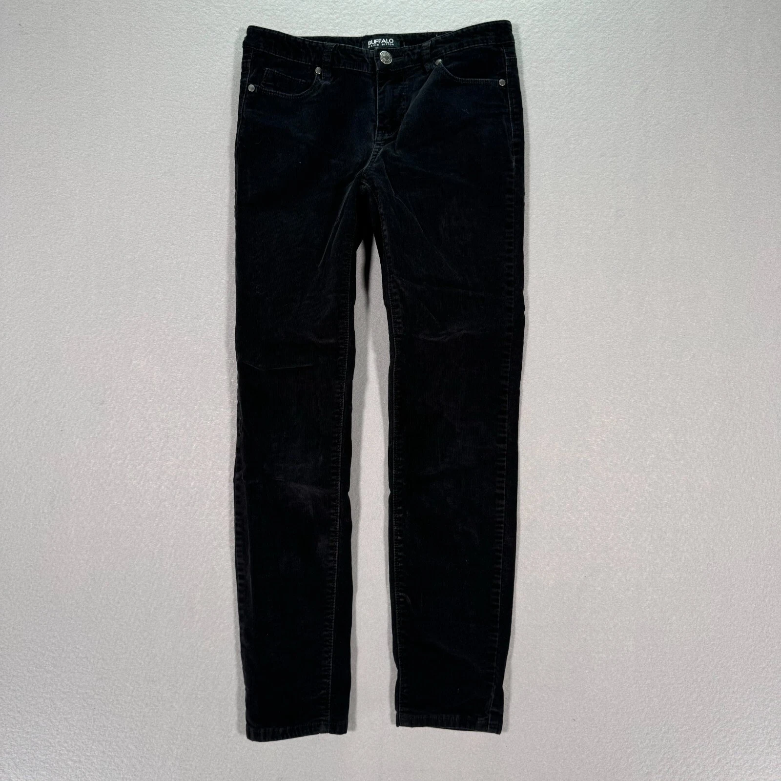 Pantalon Buffalo David Bitton Supreme velours côtelé femme 4/27 noir taille moyenne skinny